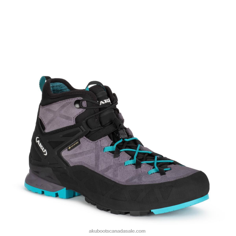 Women AKU Rock DFS Mid GTX Light Grey/Turquoise X422R49