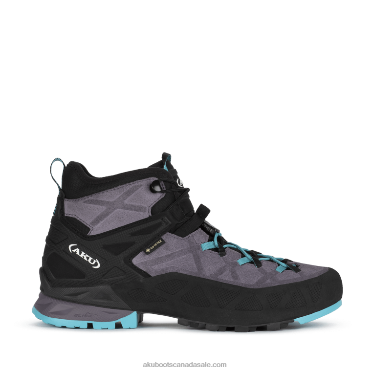 Women AKU Rock DFS Mid GTX Light Grey/Turquoise X422R49