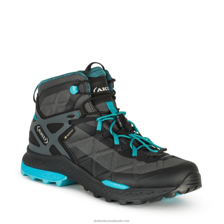 Women AKU Rocket Mid DFS GTX Black/Turquoise X422R32